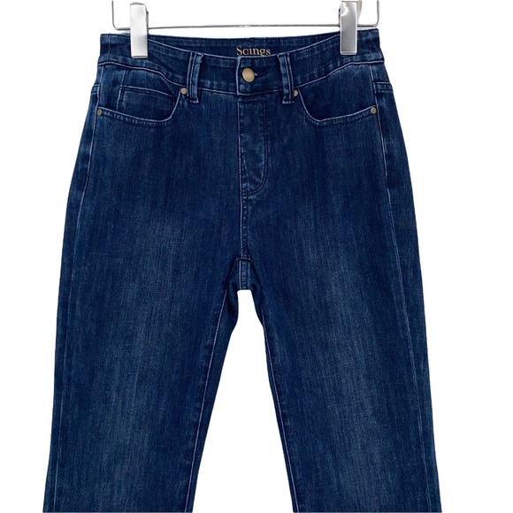 Soft Surroundings Women’s Ankled Zipper Dark Blue Jeans, Size Petite Extra Small - Picture 2 of 13